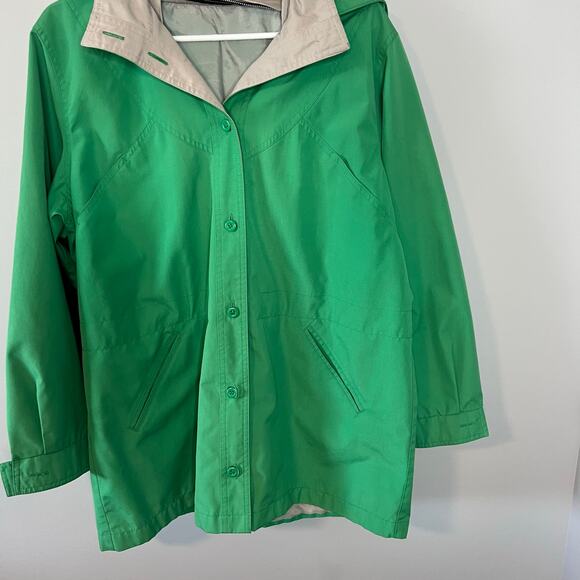 London Fog Green Coat Size 14 Reg - Picture 5 of 16